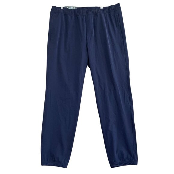NEW Soybu Mens Woven Jogger XL Blue 4-Way Stretch Water Resistant - Picture 2 of 9